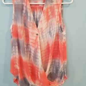 WOMEN TIE DYE SANS SOUCI BLOUSE TOP SX